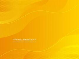 Abstract yellow color modern wave style design background vector