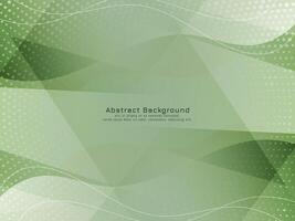 Abstract soft green modern wave style geometric background vector