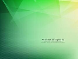 Glossy green color modern polygonal shapes background vector