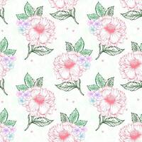 Spring floral seamless pattern for textile design vector
