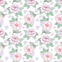Spring floral seamless pattern for textile design vector