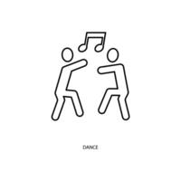 dance concept line icon. Simple element illustration. dance concept outline symbol design. vector