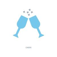cheers concept line icon. Simple element illustration. cheers concept outline symbol design. vector