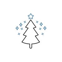 christmas tree concept line icon. Simple element illustration. christmas tree concept outline symbol design. vector