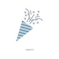 confetti concept line icon. Simple element illustration. confetti concept outline symbol design. vector