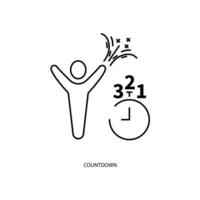 countdown concept line icon. Simple element illustration. countdown concept outline symbol design. vector