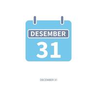 december 31 concept line icon. Simple element illustration. december 31 concept outline symbol design. vector