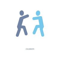 celebrate concept line icon. Simple element illustration. celebrate concept outline symbol design. vector