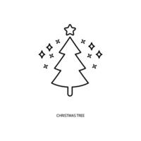 christmas tree concept line icon. Simple element illustration. christmas tree concept outline symbol design. vector