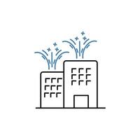 new year concept line icon. Simple element illustration. new year concept outline symbol design. vector