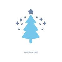 christmas tree concept line icon. Simple element illustration. christmas tree concept outline symbol design. vector