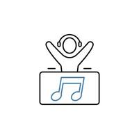 dj concept line icon. Simple element illustration. dj concept outline symbol design. vector