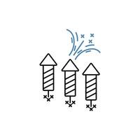 fireworks concept line icon. Simple element illustration. fireworks concept outline symbol design. vector