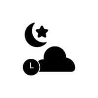 midnight concept line icon. Simple element illustration. midnight concept outline symbol design. vector