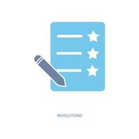 resolutions concept line icon. Simple element illustration. resolutions concept outline symbol design. vector