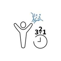 countdown concept line icon. Simple element illustration. countdown concept outline symbol design. vector