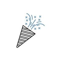 confetti concept line icon. Simple element illustration. confetti concept outline symbol design. vector