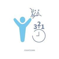 countdown concept line icon. Simple element illustration. countdown concept outline symbol design. vector