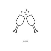 cheers concept line icon. Simple element illustration. cheers concept outline symbol design. vector