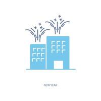 new year concept line icon. Simple element illustration. new year concept outline symbol design. vector
