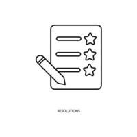 resolutions concept line icon. Simple element illustration. resolutions concept outline symbol design. vector