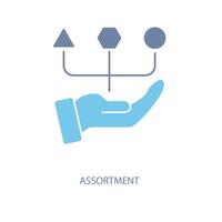 assortment concept line icon. Simple element illustration. assortment concept outline symbol design. vector