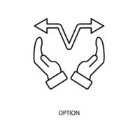 option concept line icon. Simple element illustration. option concept outline symbol design. vector