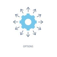 options concept line icon. Simple element illustration. options concept outline symbol design. vector