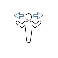 direction concept line icon. Simple element illustration. direction concept outline symbol design. vector