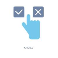 choice concept line icon. Simple element illustration. choice concept outline symbol design. vector