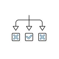 solving concept line icon. Simple element illustration. solving concept outline symbol design. vector