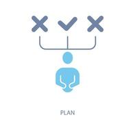 plan concept line icon. Simple element illustration. plan concept outline symbol design. vector