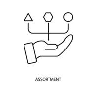assortment concept line icon. Simple element illustration. assortment concept outline symbol design. vector