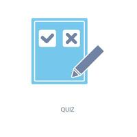 quiz concept line icon. Simple element illustration. quiz concept outline symbol design. vector