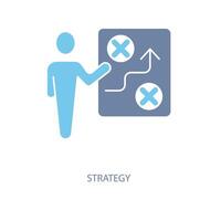 strategy concept line icon. Simple element illustration. strategy concept outline symbol design. vector