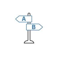 choose concept line icon. Simple element illustration. choose concept outline symbol design. vector
