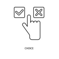 choice concept line icon. Simple element illustration. choice concept outline symbol design. vector