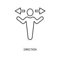 direction concept line icon. Simple element illustration. direction concept outline symbol design. vector