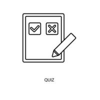 quiz concept line icon. Simple element illustration. quiz concept outline symbol design. vector