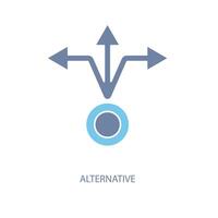 alternative concept line icon. Simple element illustration. alternative concept outline symbol design. vector