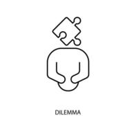 dilemma concept line icon. Simple element illustration. dilemma concept outline symbol design. vector