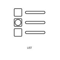 list concept line icon. Simple element illustration. list concept outline symbol design. vector
