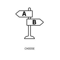 choose concept line icon. Simple element illustration. choose concept outline symbol design. vector