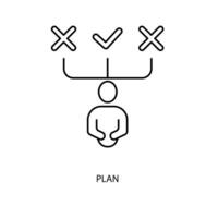 plan concept line icon. Simple element illustration. plan concept outline symbol design. vector