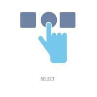 select concept line icon. Simple element illustration. select concept outline symbol design. vector