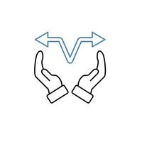 option concept line icon. Simple element illustration. option concept outline symbol design. vector