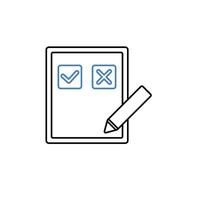 quiz concept line icon. Simple element illustration. quiz concept outline symbol design. vector