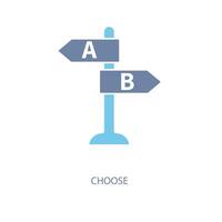 choose concept line icon. Simple element illustration. choose concept outline symbol design. vector