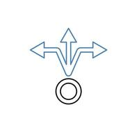 alternative concept line icon. Simple element illustration. alternative concept outline symbol design. vector