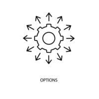 options concept line icon. Simple element illustration. options concept outline symbol design. vector